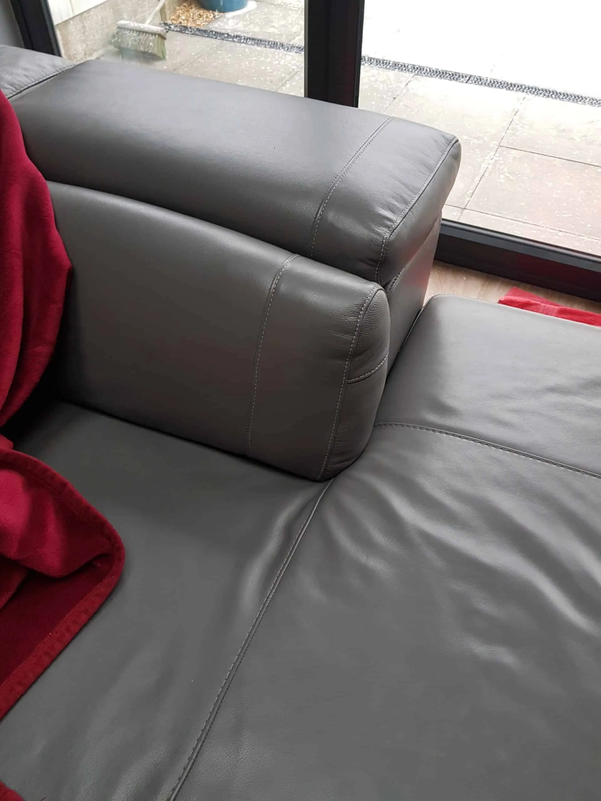 Burst corner repaired, after