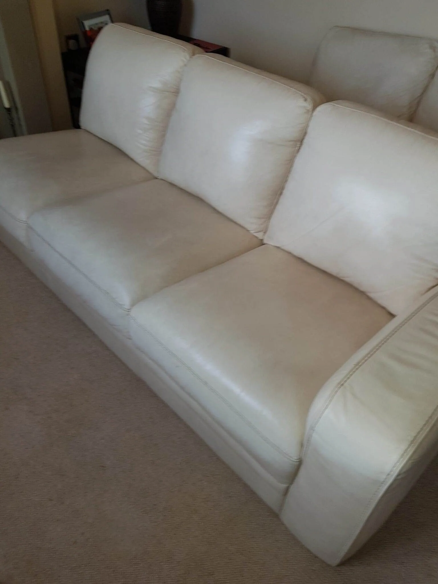 Saggy cushions re-filled, after