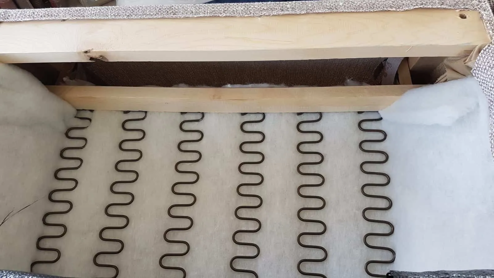 Broken frame rail replaced, after